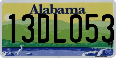 AL license plate 13DL053