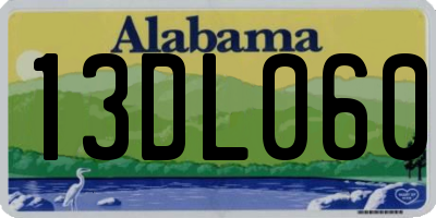 AL license plate 13DL060