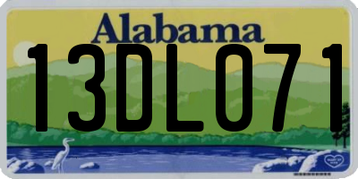 AL license plate 13DL071
