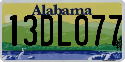 AL license plate 13DL077