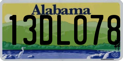 AL license plate 13DL078