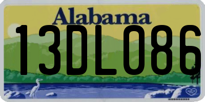 AL license plate 13DL086