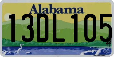 AL license plate 13DL105