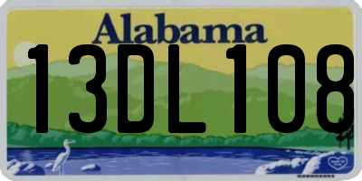 AL license plate 13DL108