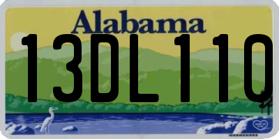 AL license plate 13DL110
