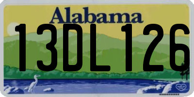 AL license plate 13DL126