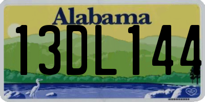 AL license plate 13DL144