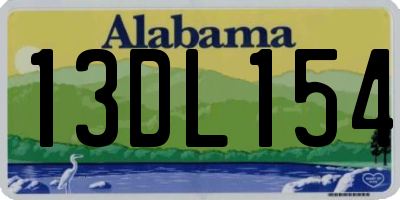 AL license plate 13DL154