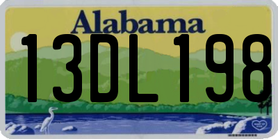 AL license plate 13DL198