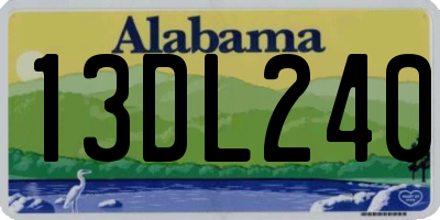 AL license plate 13DL240