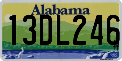 AL license plate 13DL246