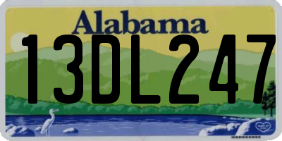 AL license plate 13DL247