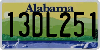 AL license plate 13DL251