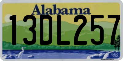 AL license plate 13DL257