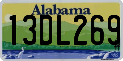 AL license plate 13DL269