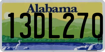 AL license plate 13DL270