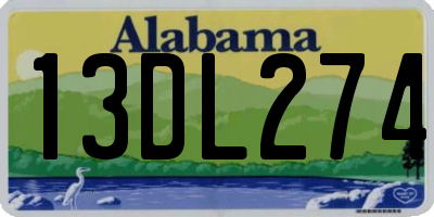 AL license plate 13DL274