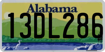 AL license plate 13DL286