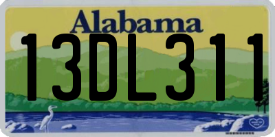 AL license plate 13DL311