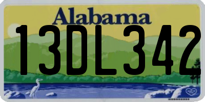 AL license plate 13DL342