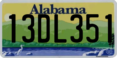 AL license plate 13DL351