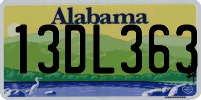 AL license plate 13DL363