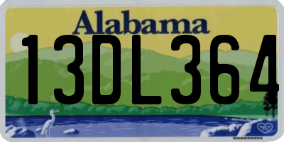 AL license plate 13DL364