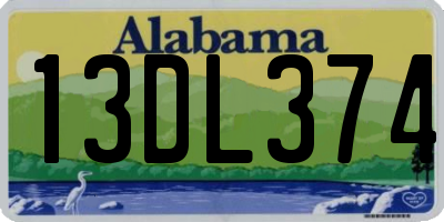 AL license plate 13DL374