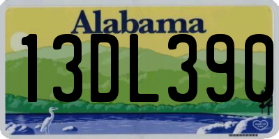 AL license plate 13DL390
