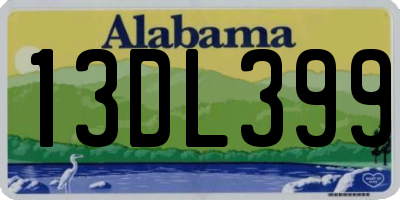 AL license plate 13DL399