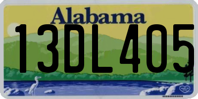 AL license plate 13DL405