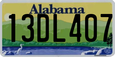 AL license plate 13DL407