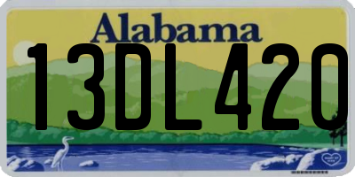 AL license plate 13DL420