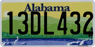 AL license plate 13DL432