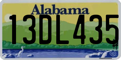 AL license plate 13DL435