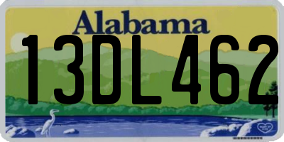 AL license plate 13DL462