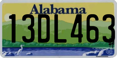 AL license plate 13DL463