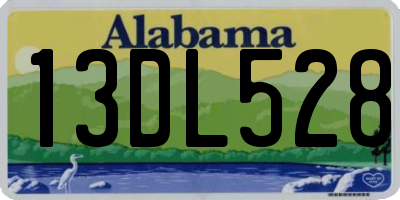 AL license plate 13DL528