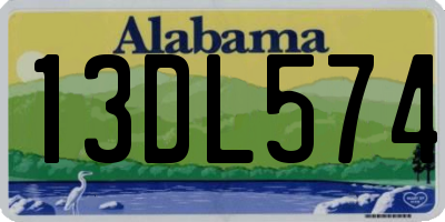 AL license plate 13DL574