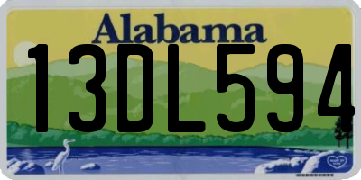 AL license plate 13DL594
