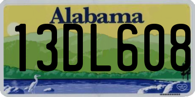AL license plate 13DL608