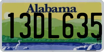 AL license plate 13DL635