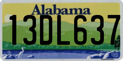 AL license plate 13DL637