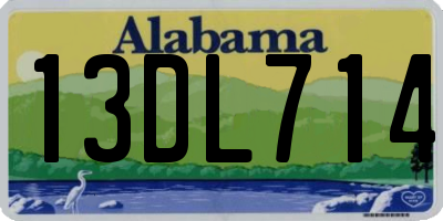AL license plate 13DL714