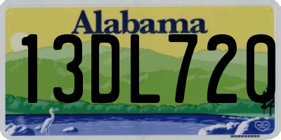 AL license plate 13DL720