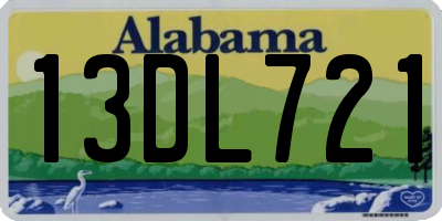 AL license plate 13DL721
