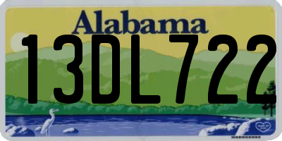 AL license plate 13DL722
