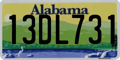 AL license plate 13DL731