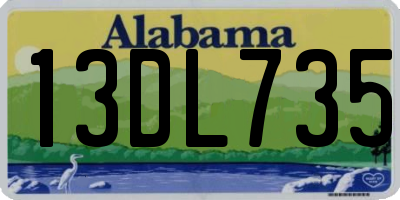 AL license plate 13DL735