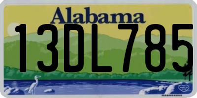 AL license plate 13DL785